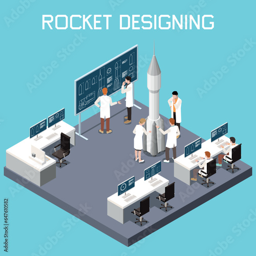 Rocket Building Isometric Concept