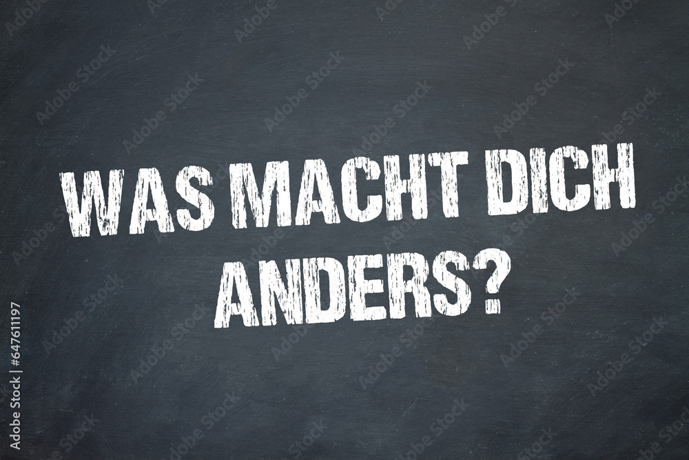 Obraz premium Was macht dich anders