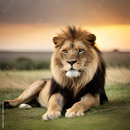 lion in the grass