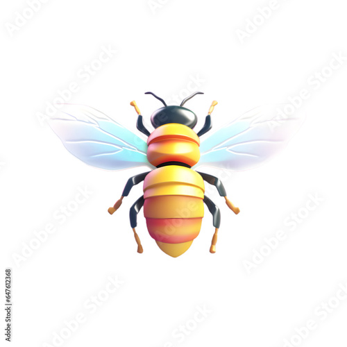 bee isolated on white
