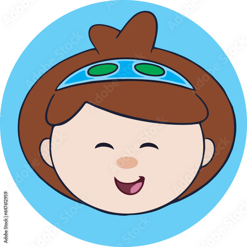 Animation of happy girl