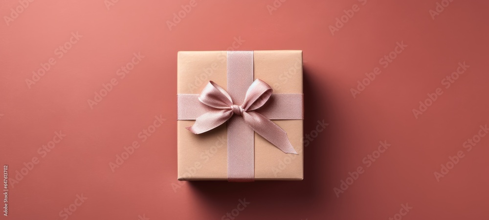colorful ribbon gift box present copyspace, ai
