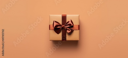 colorful ribbon gift box present copyspace, ai