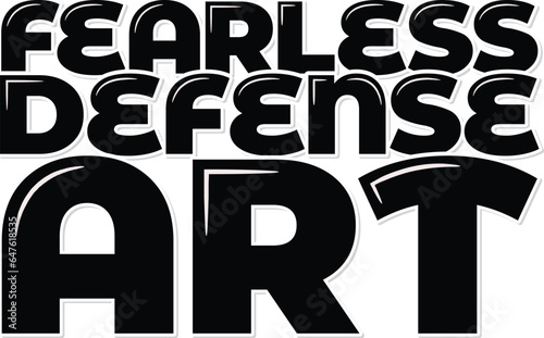 Discover the art of fearless self-defense with this captivating lettering vector design
