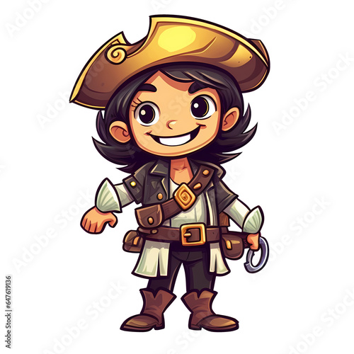 Cute Pirate Clipart Illustration © pisan