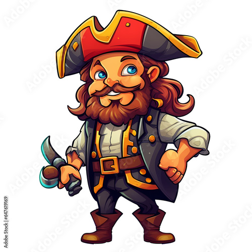 Cute Pirate Clipart Illustration