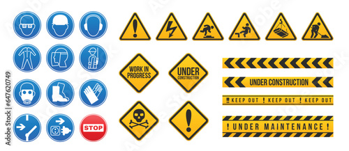 Construction Signs Set