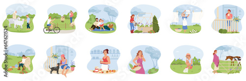 Countryside Lifestyle Icons Set