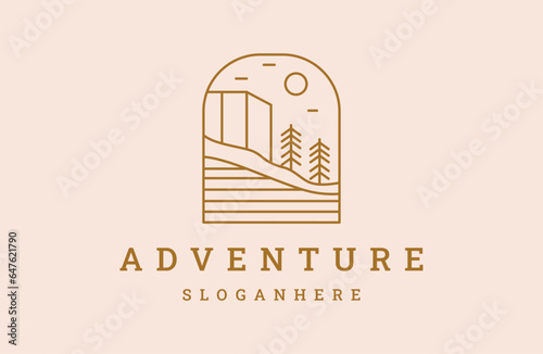Adventure logo . adventure hikers logo design template