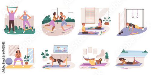 Fitness Elastic Bands Compositions