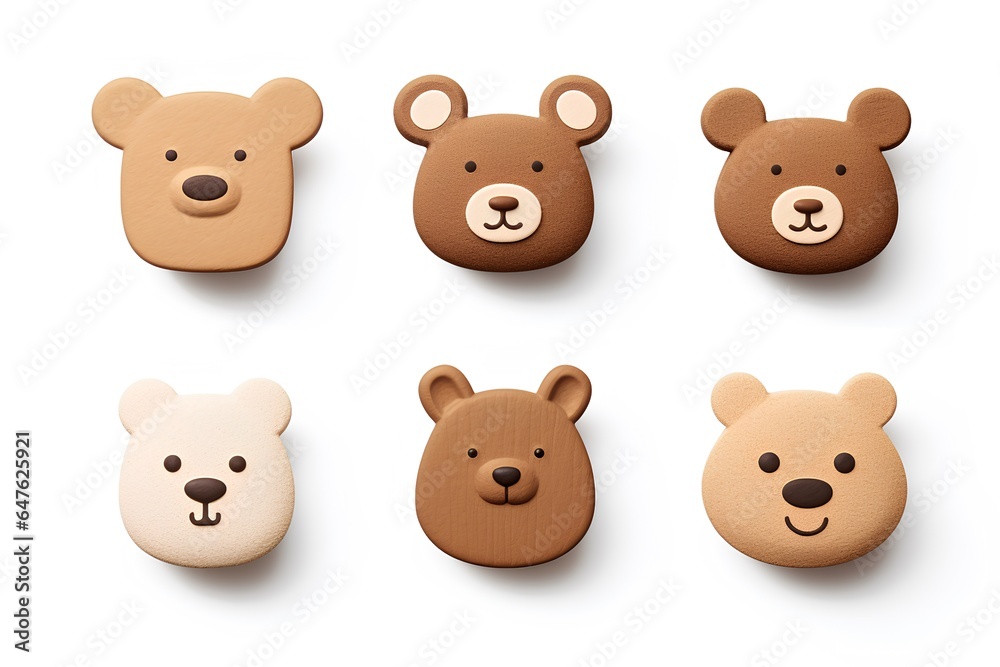 コルクでできた可愛いい動物たちのアイコン(3Dピクト) コルクでできた可愛いい動物たちのアイコン(3Dピクト)