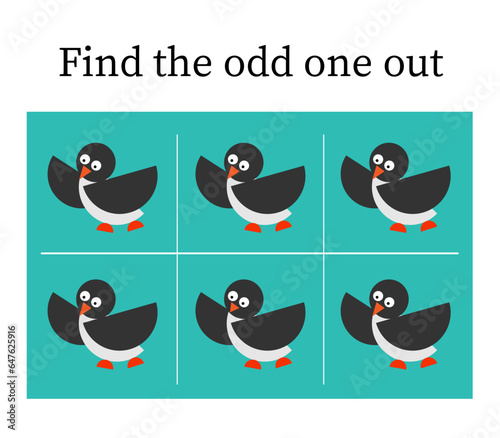 Game for children. Task for development of attention and logic.
