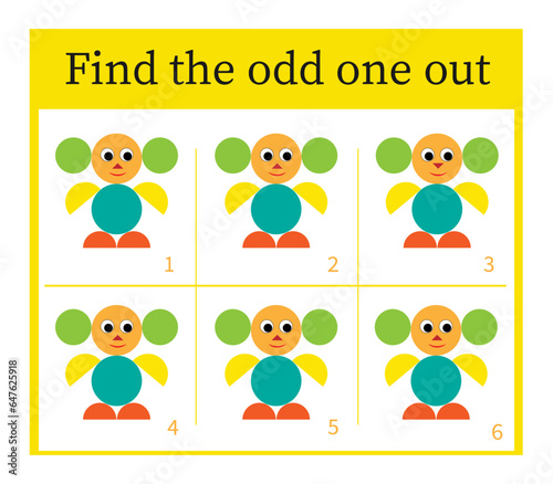 Game for kids. Task for development of attention and logic.