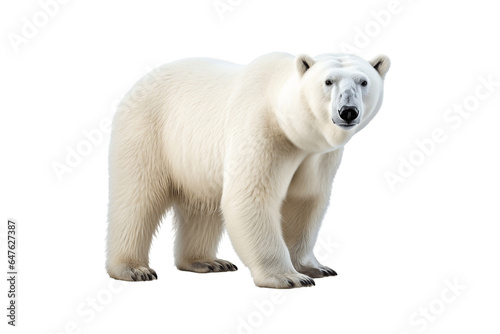 Polar Bear Isolated on Transparent Background - Generative AI
