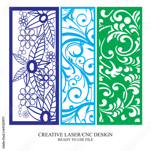 Gate Jali Design for laser Graphic and Plywood, Partition, Cnc Router Design, Acrylic and CNC Machine laser Cutting vector 