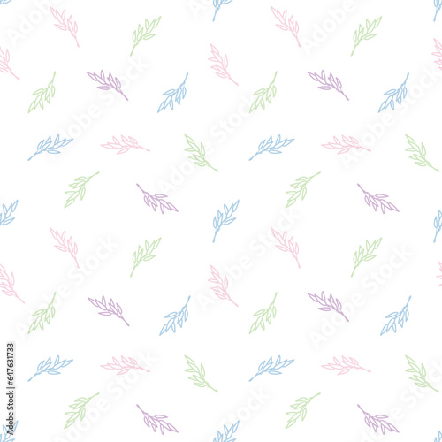 Scandi style design line tree branches seamless vector pattern. Cute hand drawn floral background for kids room decor, nursery art, apparel, packaging, wrapping paper, textile, fabric, wallpaper, gift
