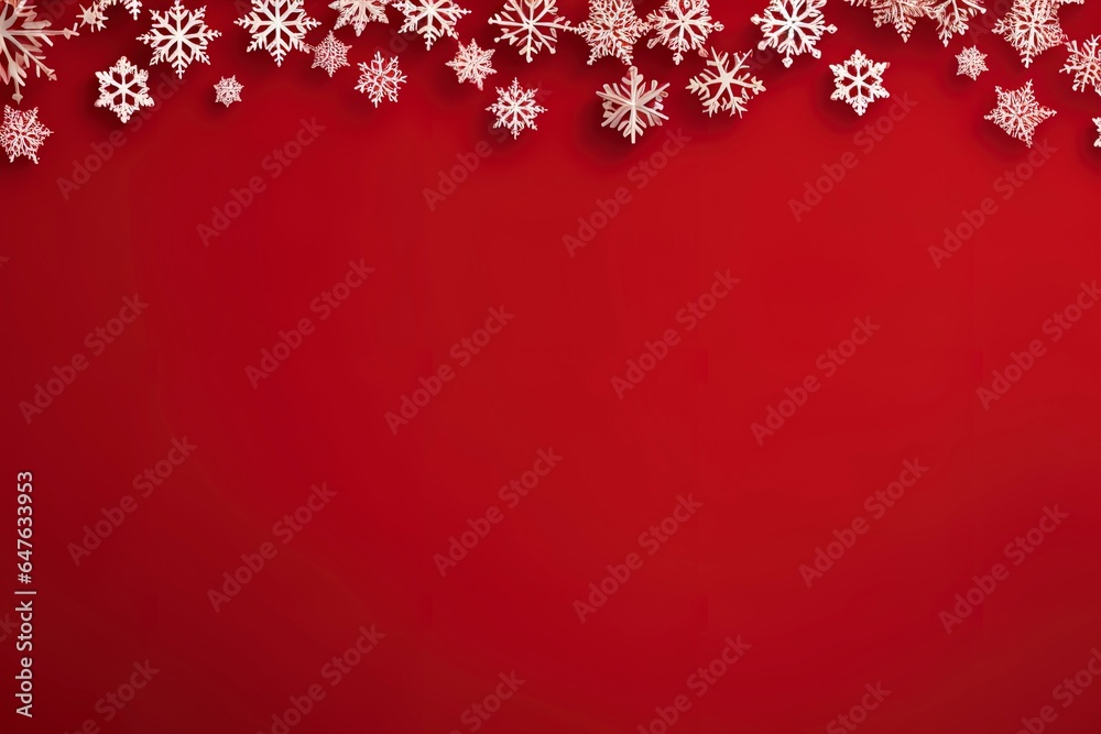 Christmas themed banner with blank space for text on a red background. Christmas themed banner with blank space for text on a red background.