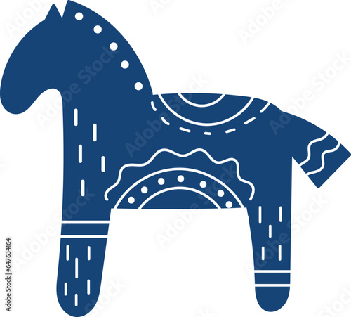 Horse With Scandinavian Ornament photo