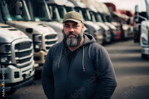 Photo of a male working as truck driver