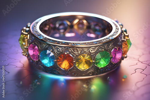 A ring with a beautiful gemstone