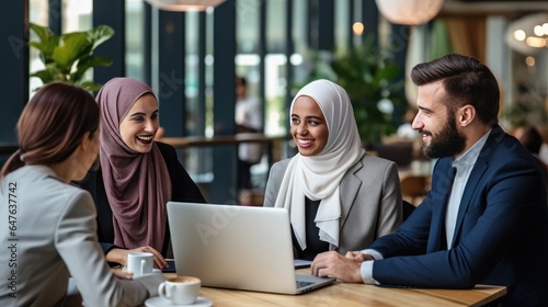 concept of inclusivity and diversity in the workplace by capturing employees from various backgrounds collaborating in a harmonious and supportive environment.