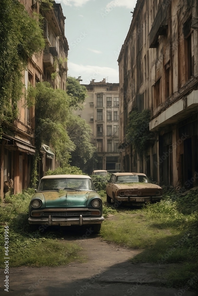 Abandoned City, A City 100 Years After Extinction of Humans - Desolate Urban Landscape