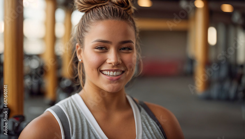 Beautiful overweight girl happy in the gym Free Download Beautiful overweight girl happy in the gym - GFXLoad