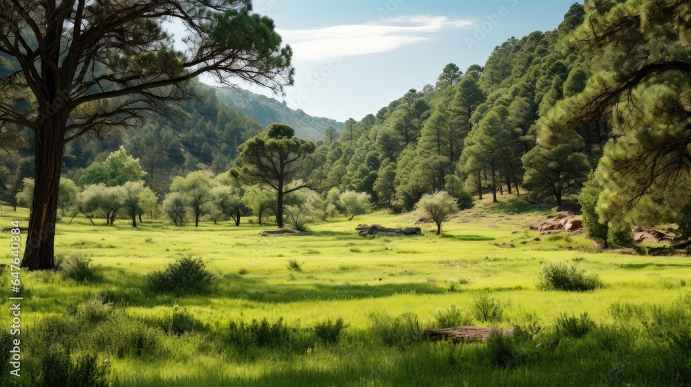 beauty of a lush, green forest with vibrant flora and fauna, contrasting it with a barren, arid landscape