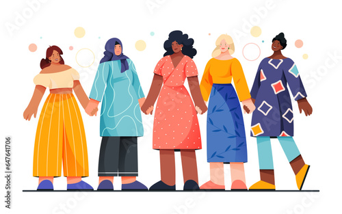 Vector sign for women solidarity and woman unity