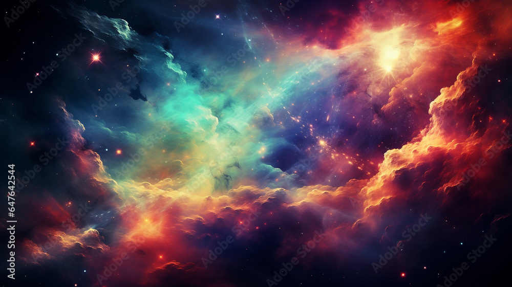 wonderful nebula and galaxies in space