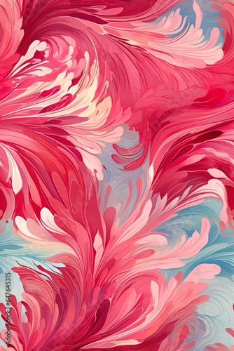Wallpaper Mural Colorful Suminagashi ink Marbled Texture background. Torontodigital.ca