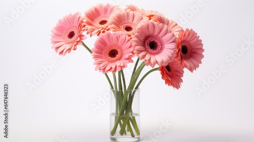 Gerbera bouquet on a white background