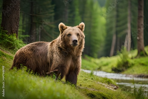 brown bear in the woods © Sébastien Jouve