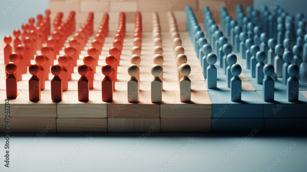 Fototapeta premium team work in team building concept - generative ai