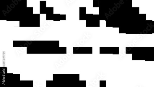 Black and white square pattern transition animation