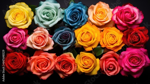 colorful roses bouquet background