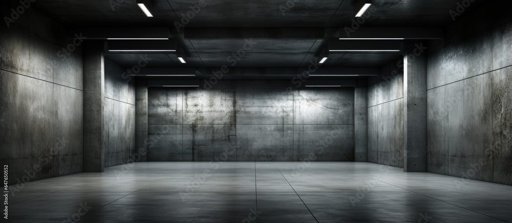 an abstract empty concrete room