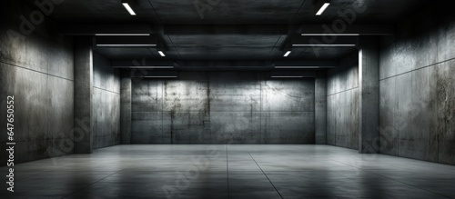 an abstract empty concrete room