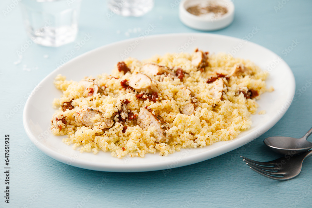 Couscous with chicken and sun dried tomatoes Couscous with chicken and sun dried tomatoes