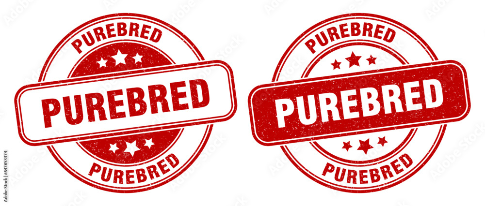 purebred stamp. purebred label. round grunge sign purebred stamp. purebred label. round grunge sign