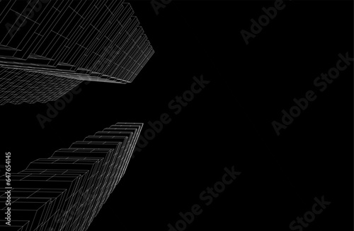 Abstract architectural background vector illustration