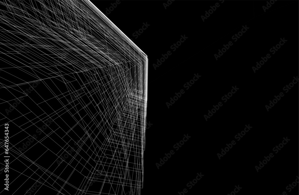 Naklejka premium Abstract architectural background vector illustration