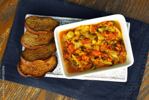 vegetable stew with tomatoes and peppers