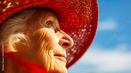 Porträt einer alten Frau. Generiert mit KI