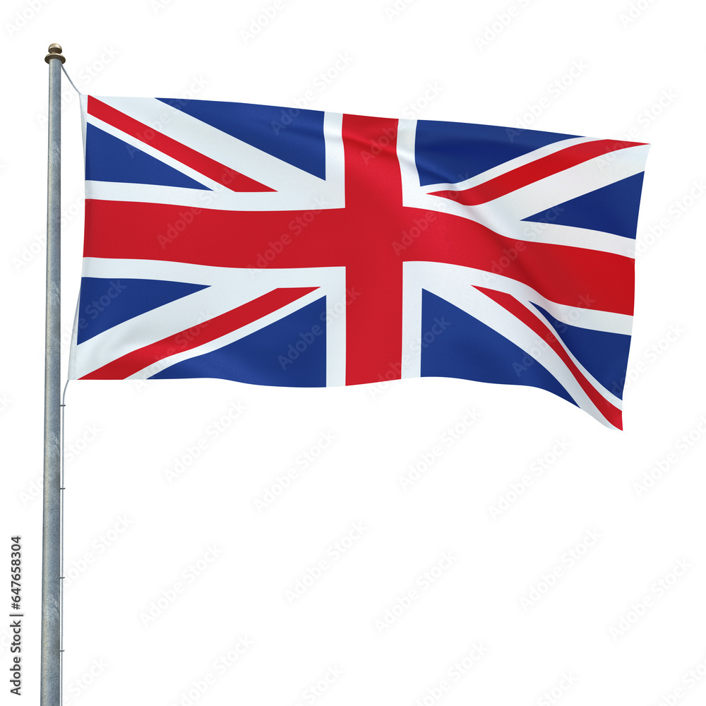 3d render England flag (clipping path) 3d render England flag (clipping path)