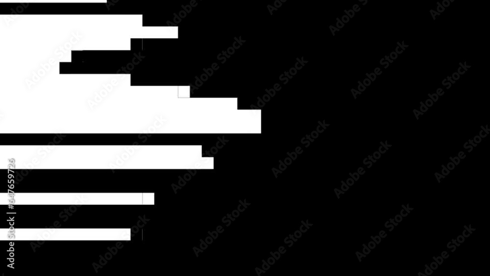 Black and white horizontal pixel background transition animation Black and white horizontal pixel background transition animation