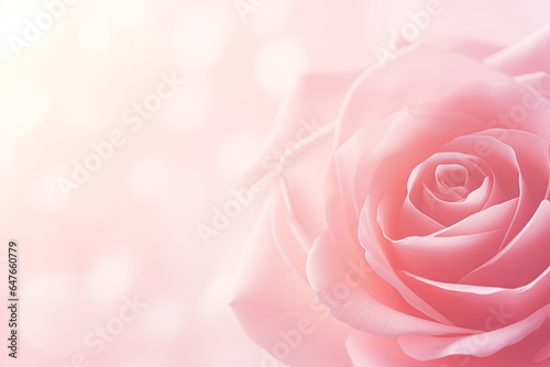 Rose of pink color  Copy space for your text