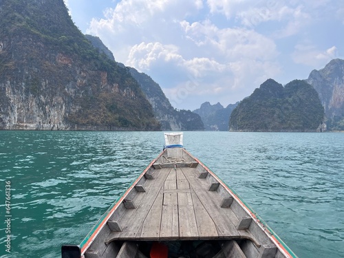 Boat trip to the islands in Thailand. Khao Sok National Park and Cheo Lan Lake. Nice shoot.