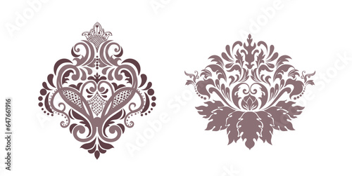 Abstract floral design element vector