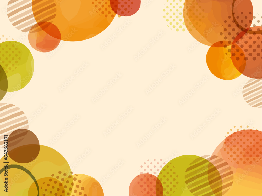 Conception de cartes à motif géométrique coloré d'automne